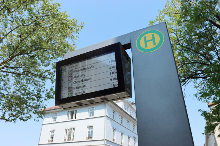 Fahrtanzeige der RSV 